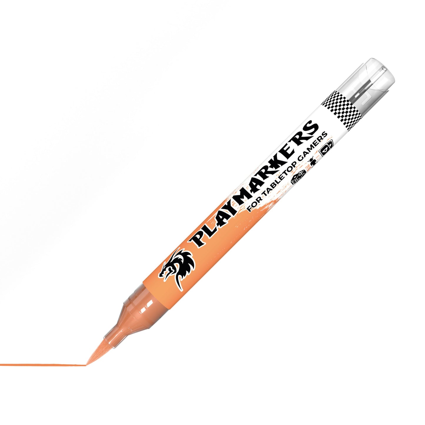 Light Orange AKM019 AK Interactive Playmarker marker ukośnie z końcówką pędzelkową - jasny pomarańczowy marker akrylowy do figurek Warhammer i gier tabletop - AK Interactive
