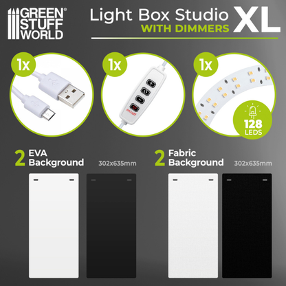 Lightbox Studio XL 3584 – Green Stuff World – fotografowanie figurki Warhammer smartfonem w składanym studio LED 31x31x30cm