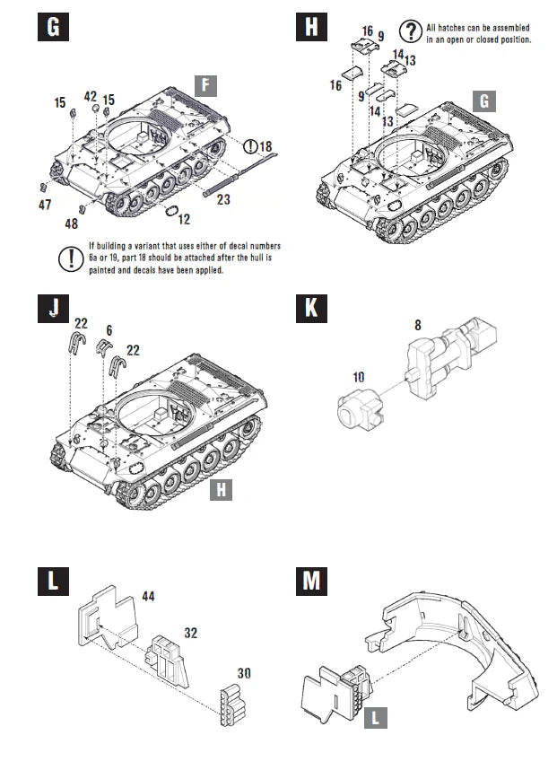 Instrukcja montażu M18 Hellcat strona 4 - kadłub i włazy
