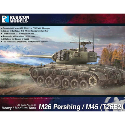 M26 Pershing / M45 (T26E2) – pudełko zestawu Rubicon Models 280116, plastikowy model czołgu amerykańskiego w skali 1/56 (28mm)