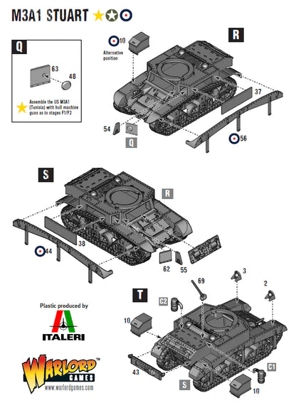 Instrukcja montażu M3A1 Stuart strona 4 - wariant Tunisia