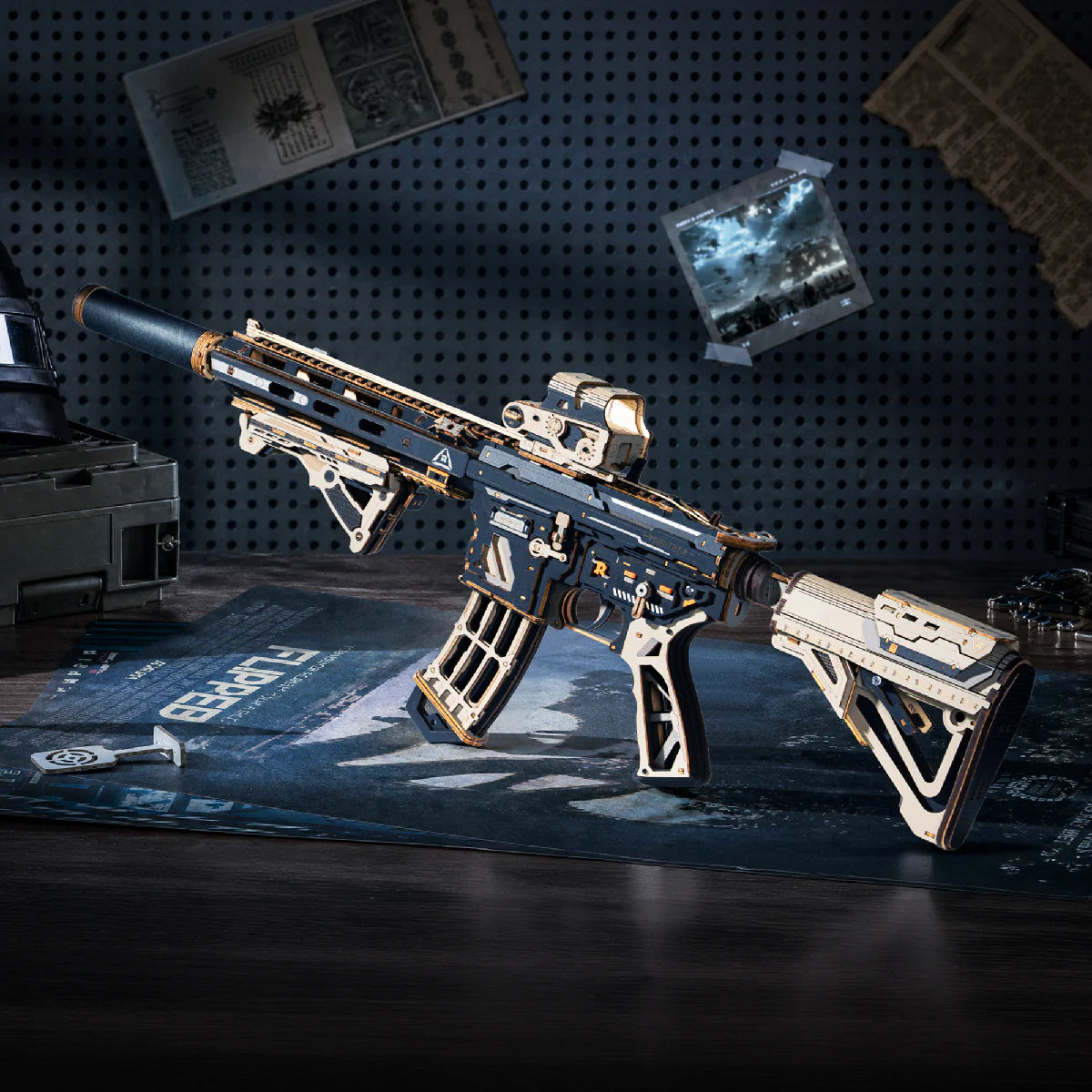 Karabinek M416 Carbine Justice Guard ROKR LQB02 – regulowana kolba z 4 pozycjami i mechanizmem resetowania