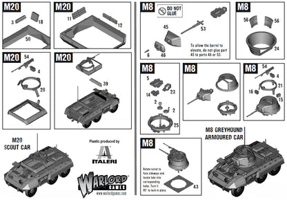 Warlord Games M8/M20 Greyhound Scout Car – instrukcja montażu pojazdu strona 2, Bolt Action
