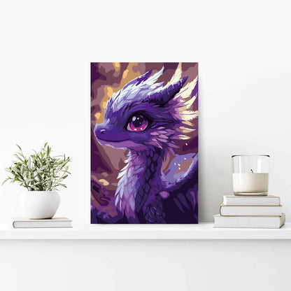 Indygo Dragon MC1159e - obraz malowanie po numerach 20x30 cm na półce w salonie - Värvikas Premium

