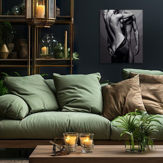 Gra Pasyjna MG2481e - obraz malowanie po numerach 40x50 cm powieszony na ścianie w salonie - Värvikas Premium
