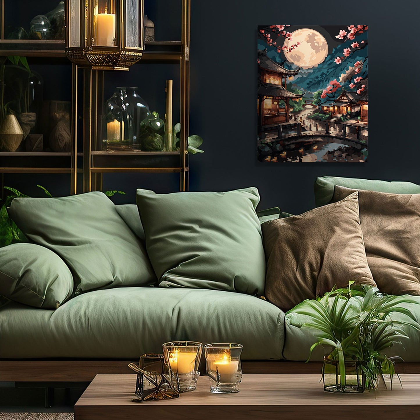 Dolina Orientalna MG2487e - obraz malowanie po numerach 40x50 cm powieszony na ścianie w salonie - Värvikas Premium
