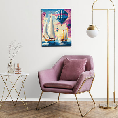 Podróżnicy Świtu MG2495e - obraz malowanie po numerach 40x50 cm powieszony na ścianie w salonie - Värvikas Premium
