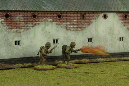 Tank Damage Markers WG-DAM-01 – znacznik ognia w użyciu: model miotacza ognia 28mm z efektem płomienia z włókna, Bolt Action
