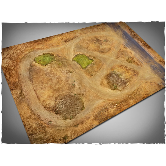 Mata do gry Gaslands 6x4 stopy Mousepad Deep-Cut Studio – pustynny tor wyścigowy do gier figurkowych Warhammer Bolt Action
