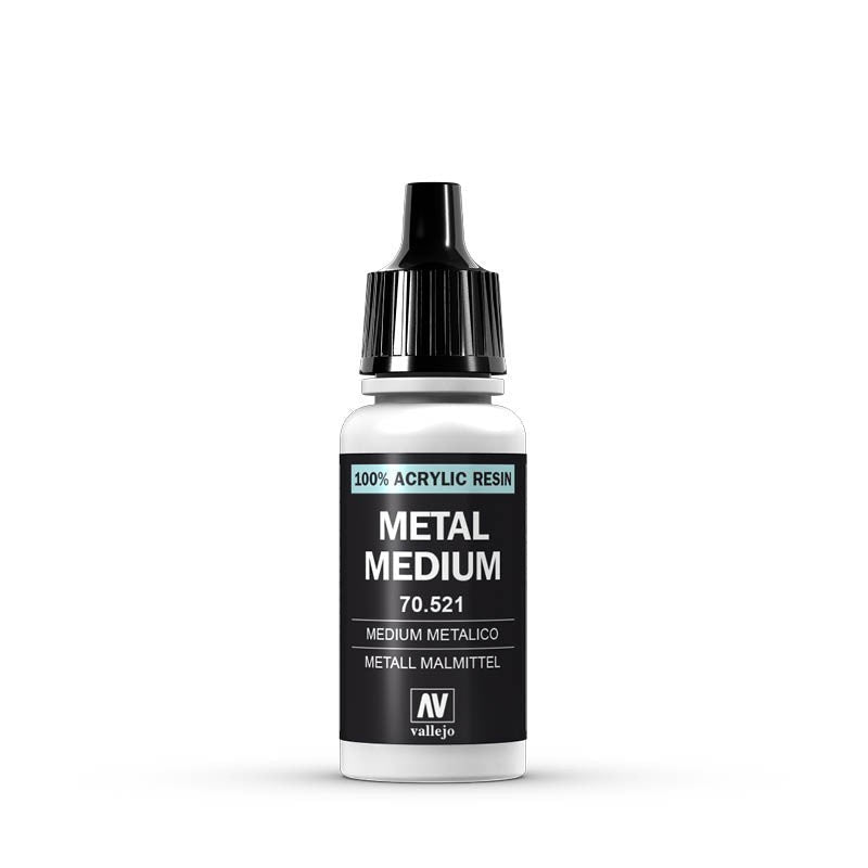 Vallejo Metal Medium 70.521 - medium akrylowe 17ml nadające metaliczny połysk farbom do malowania figurek i miniatur - Vallejo