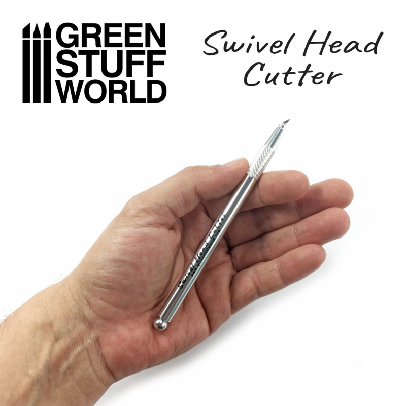 Swivel Head Cutter - Green Stuff World - nóż w dłoni widok ogólny