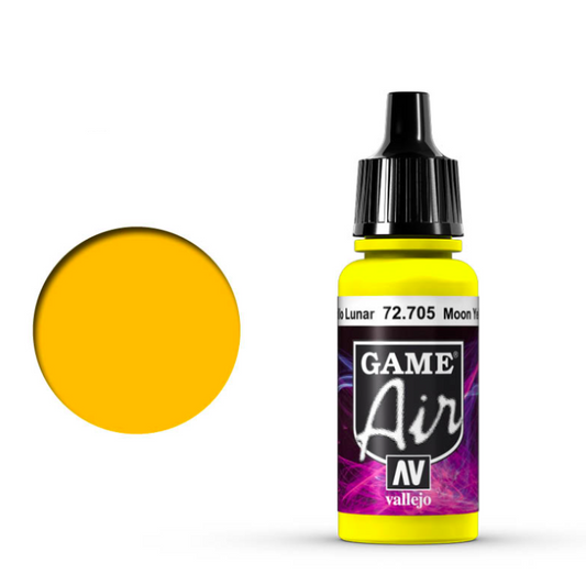 Vallejo Game Air Moon Yellow 72.705 - intensywna żółta farba akrylowa 17ml do aerografu do malowania figurek i miniatur fantasy - Vallejo