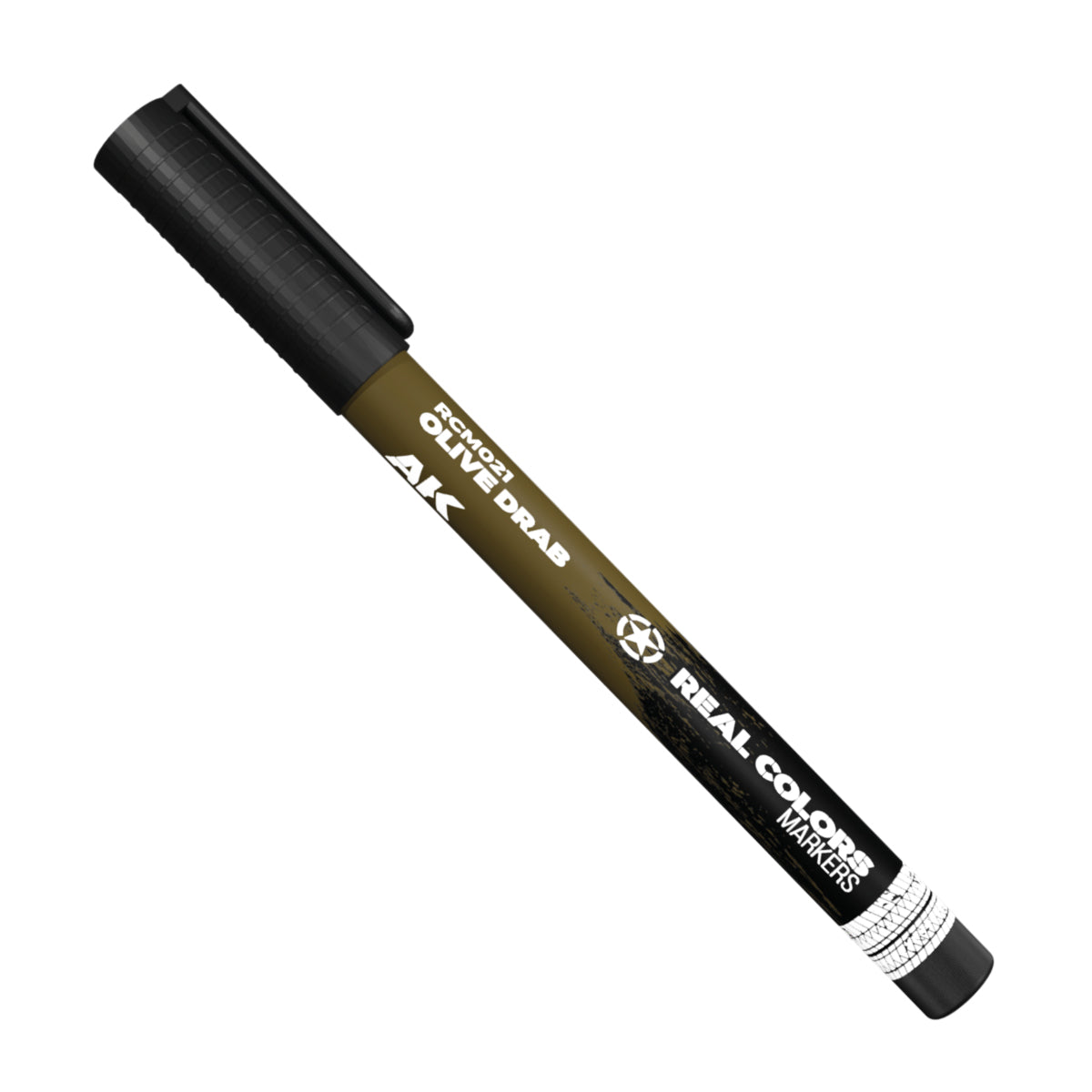 Olive Drab RCM021 AK Interactive Real Colors Marker - ikoniczny ciemnooliwkowy marker akrylowy do pojazdów armii USA - AK Interactive
