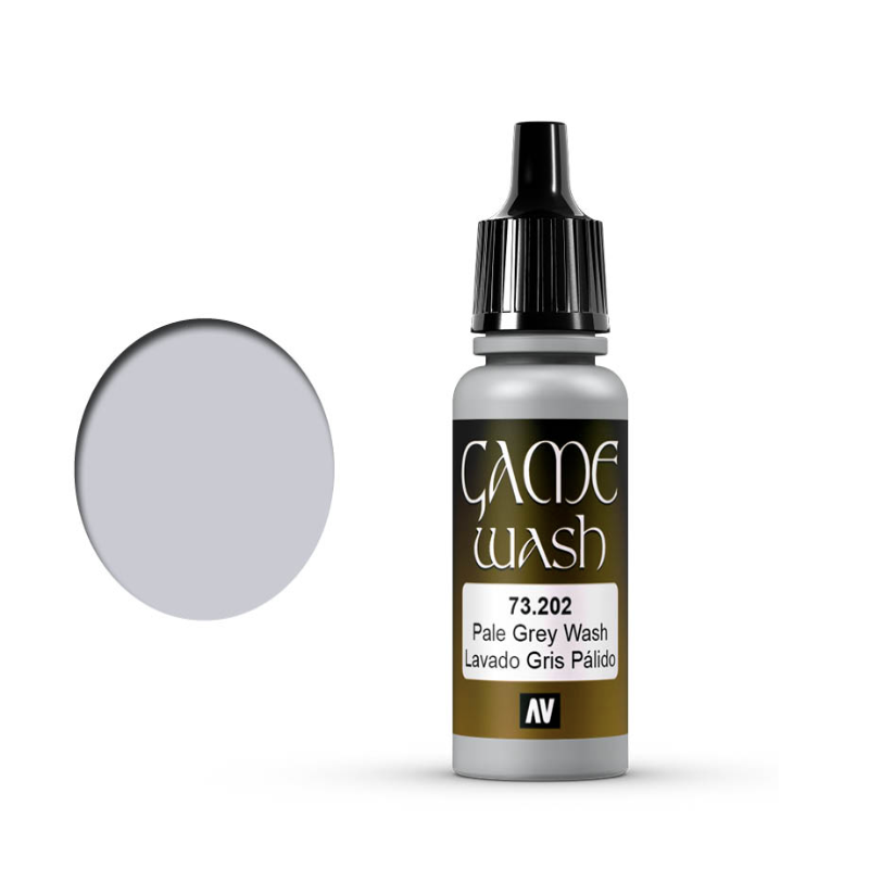 allejo Game Color Wash Pale Grey 73.202 - jasny szary wash akrylowy 17ml do cieniowania figurek i miniatur fantasy - Vallejo