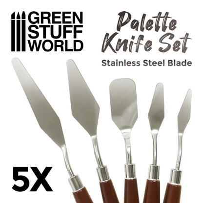 Palette Knife Set - Modeling Spatulas Tools - Green Stuff World - opakowanie blister