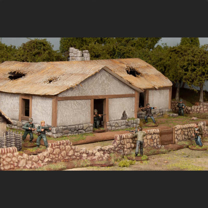 Panzer Lehr Division Bolt Action Wargames Atlantic – szturm na budynek z cywilami i żołnierzami 28mm
