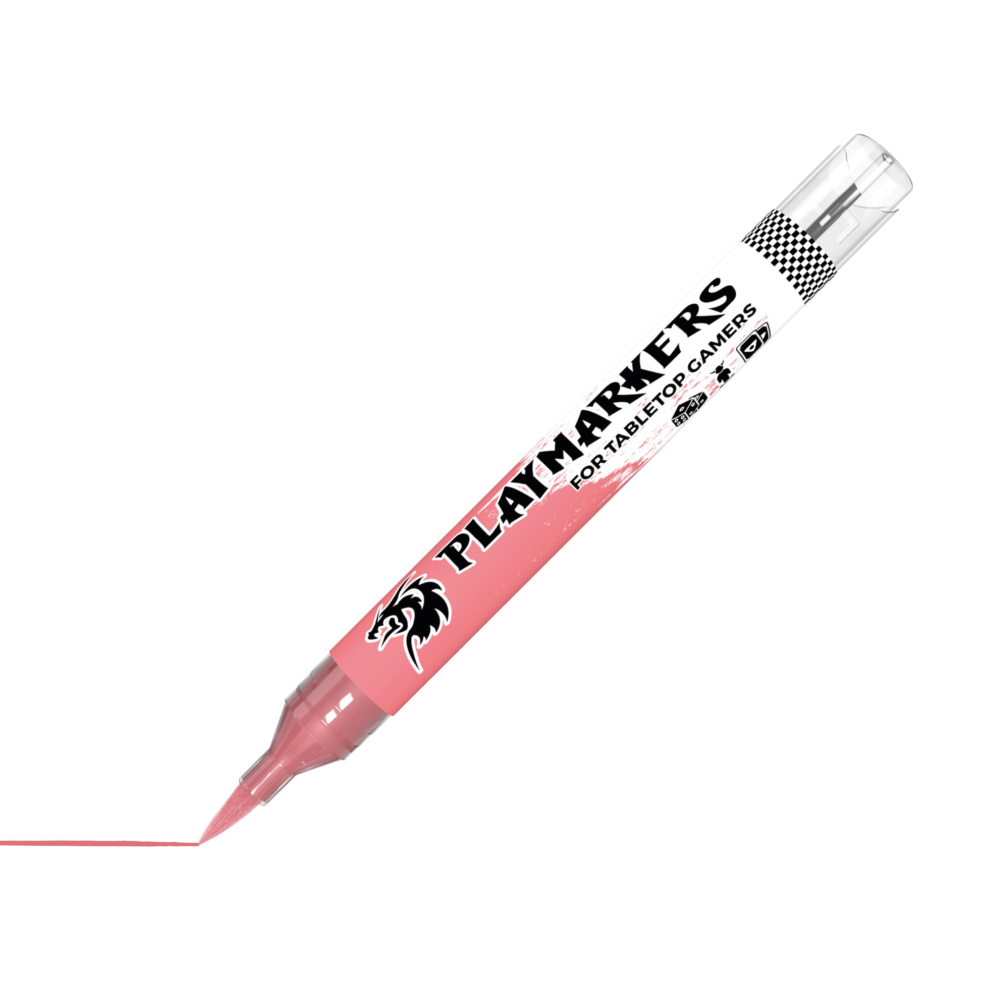 Pink AKM024 AK Interactive Playmarker marker ukośnie z końcówką pędzelkową - różowy marker akrylowy do figurek Warhammer i gier tabletop - AK Interactive
