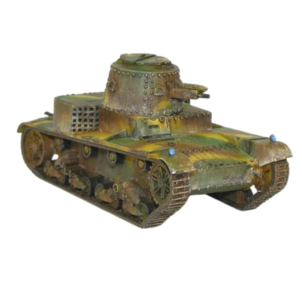 Polish Vickers E 6-ton tank – widok z prawego boku, model 28mm Bolt Action Warlord Games