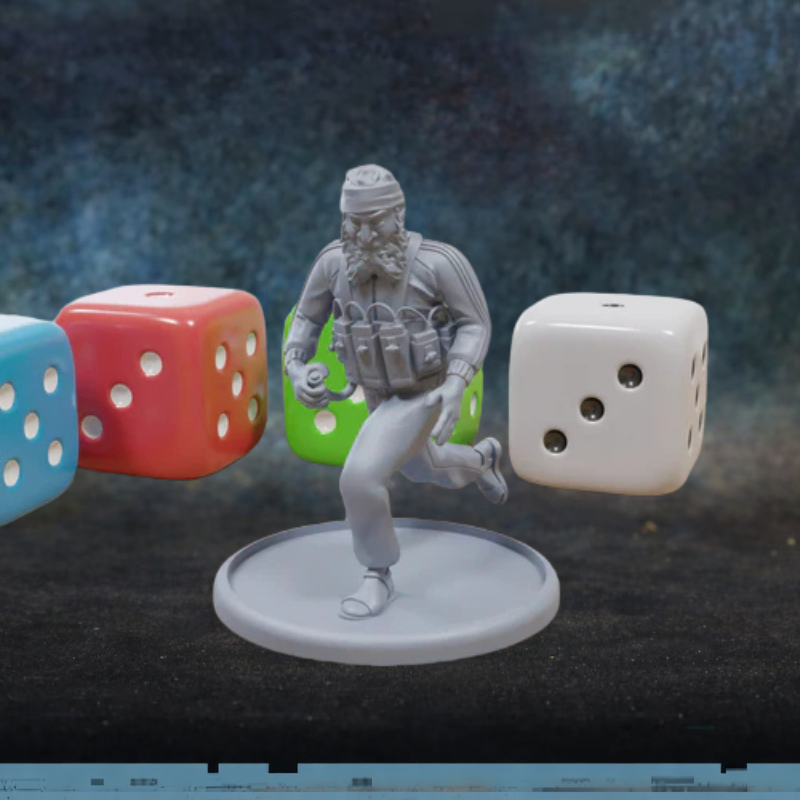 Rebels Bomber – figurka rebelianta z ładunkiem wybuchowym w skali 28mm, żywica, druk 3D, Patrick Miniatures
