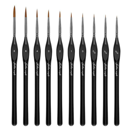 Nylon Round Detail Paint Brush Set – Zestaw Pędzli do Figurek 10szt.