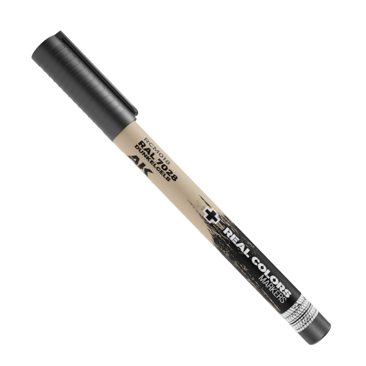 RAL 7028 Dunkelgelb RCM018 AK Interactive Real Colors Marker - ikoniczny piaskowożółty marker akrylowy do czołgów i pojazdów II WŚ - AK Interactive
