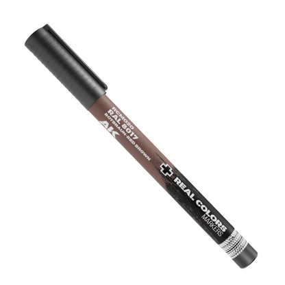 RAL 8017 Rotbraun-Red Brown RCM020 AK Interactive Real Colors Marker - ciemny czerwonobrązowy marker akrylowy do modeli i figurek - AK Interactive
