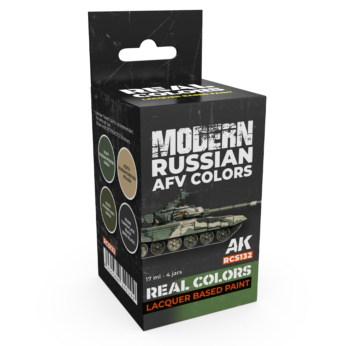 Modern Russian AFV Colors AK Interactive Real Colors RCS132 - zestaw 4 farb celulozowych do współczesnych rosyjskich pojazdów wojskowych - AK Interactive
