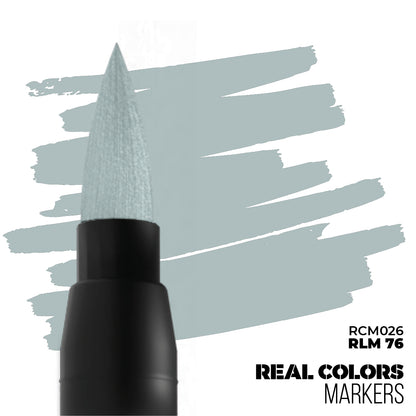 RLM 76 RCM026 AK Interactive Real Colors Marker końcówka i próbka koloru - jasny niebieskawoszary Luftwaffe marker akrylowy - AK Interactive

