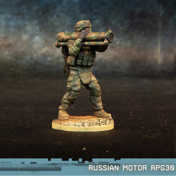 Russian Motor RPG30 Spectre Miniatures – żołnierz Ratnik z granatnikiem RPG-30, 28mm żywica widok z przodu
