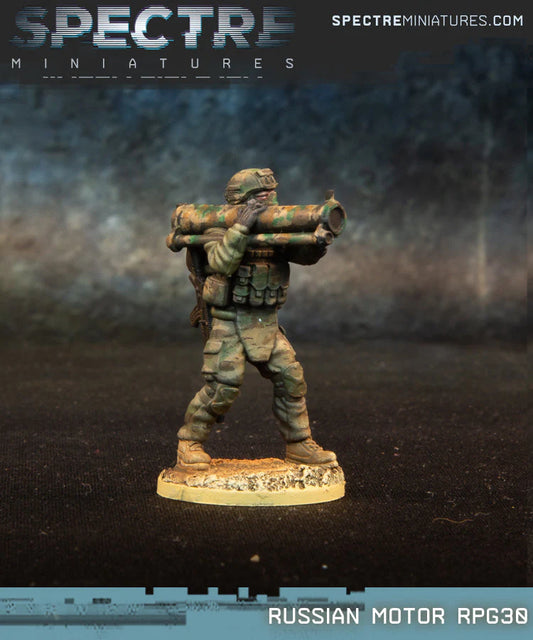 Russian Motor RPG30 Spectre Miniatures – żołnierz Ratnik z granatnikiem RPG-30, 28mm żywica widok z przodu
