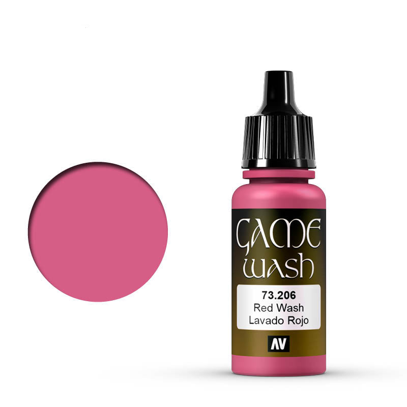 Vallejo Game Color Wash Red 73.206 - czerwony wash akrylowy 17ml do cieniowania czerwonych figurek i miniatur fantasy - Vallejo
