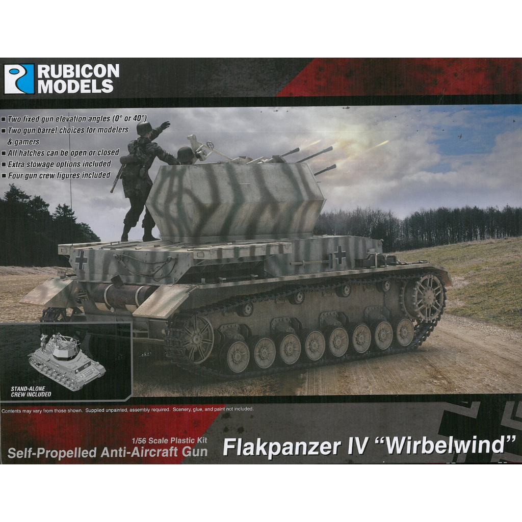 Rubicon Models Flakpanzer IV Wirbelwind – pudełko zestawu 1/56 28mm Bolt Action