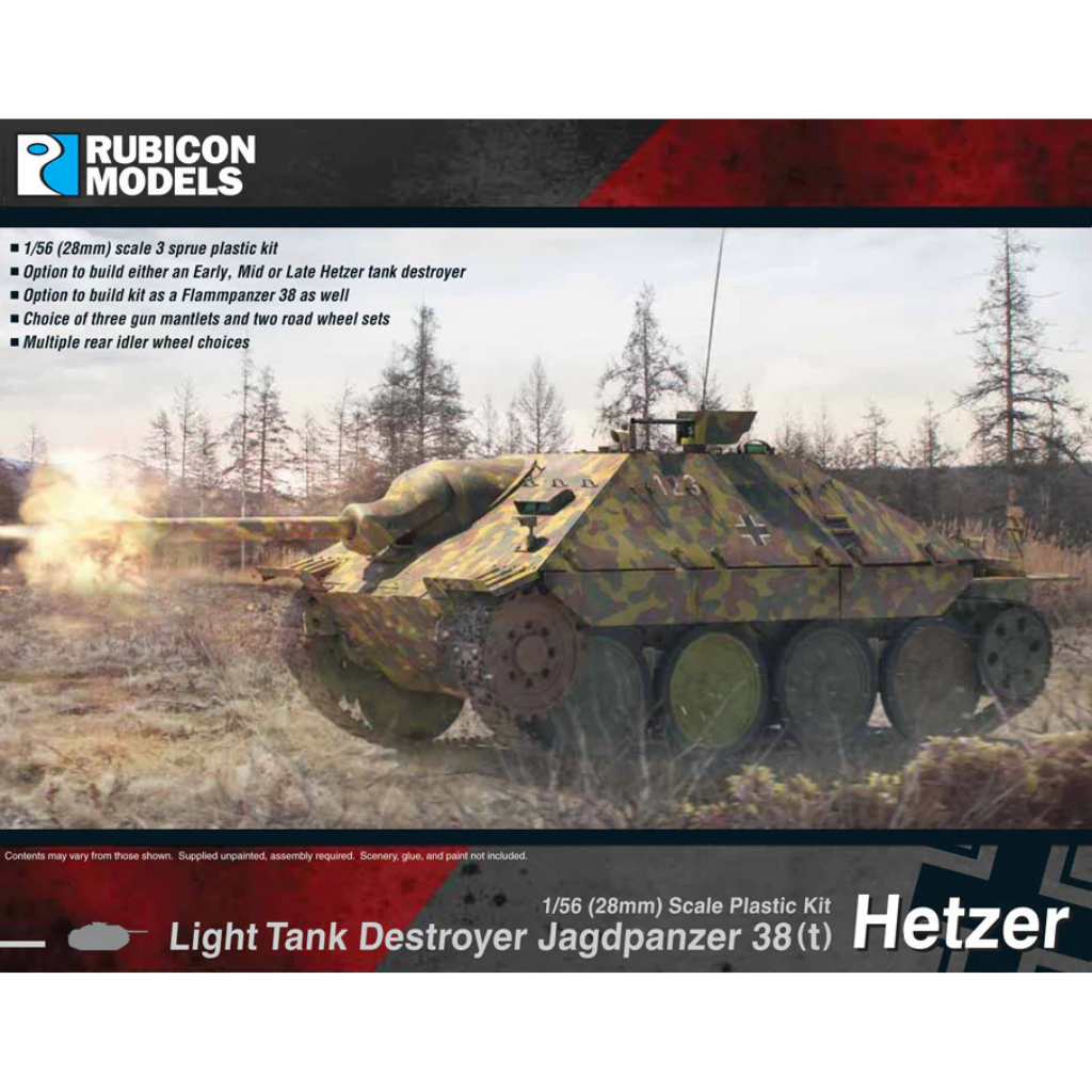 Rubicon Models Jagdpanzer 38(t) Hetzer – pudełko zestawu 1/56 28mm Bolt Action