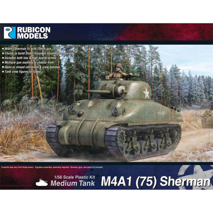 Rubicon Models M4A1 (75) Sherman – pudełko zestawu 1/56 skala 28mm Bolt Action
