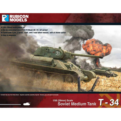 Rubicon Models T-34/76 Early Mid War – pudełko zestawu 1/56 28mm Bolt Action