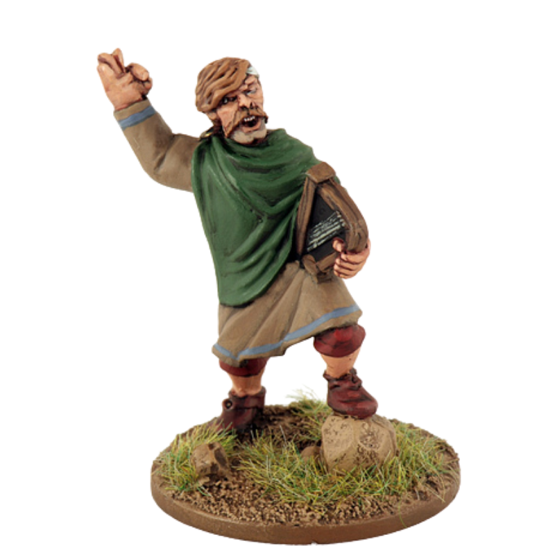 SFH06a Wandering Bard Version A – pomalowana metalowa figurka Barda/Skalda 28mm SAGA Swords for Hire
