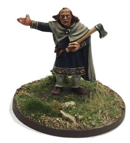 SHVA06 Njall Thorgeirsson – pomalowana figurka wikinga z siekierą, SAGA Age of Vikings 28mm Gripping Beast
