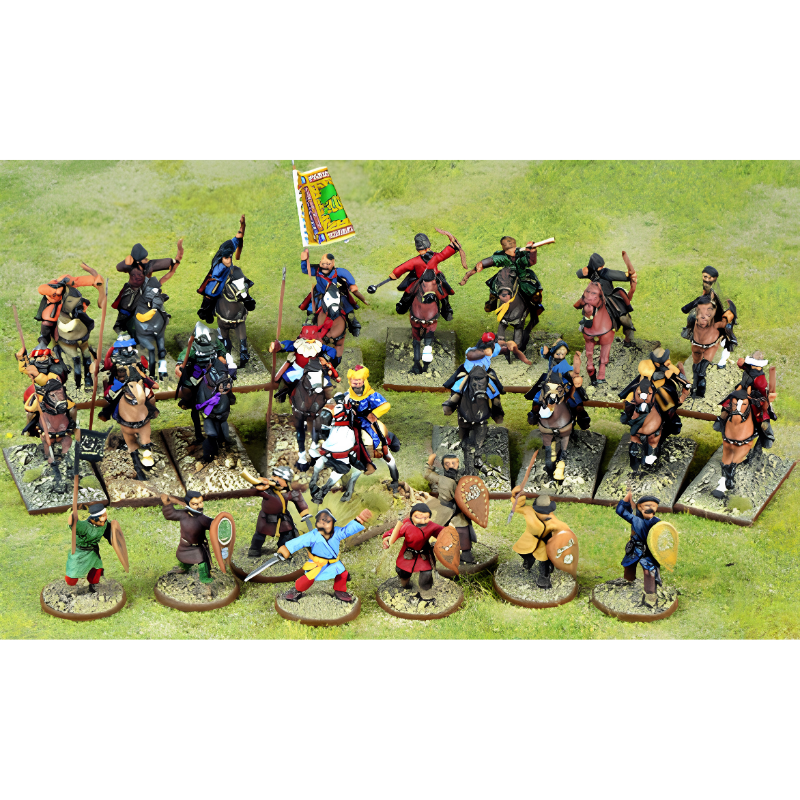Saracen Starter Warband SAGA Gripping Beast CCSB03 – 25 metalowych figurek jeźdźców i piechoty 28mm
