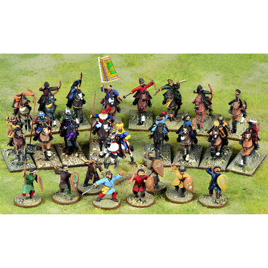 Saracen Starter Warband SAGA Gripping Beast CCSB03 – 25 metalowych figurek jeźdźców i piechoty 28mm
