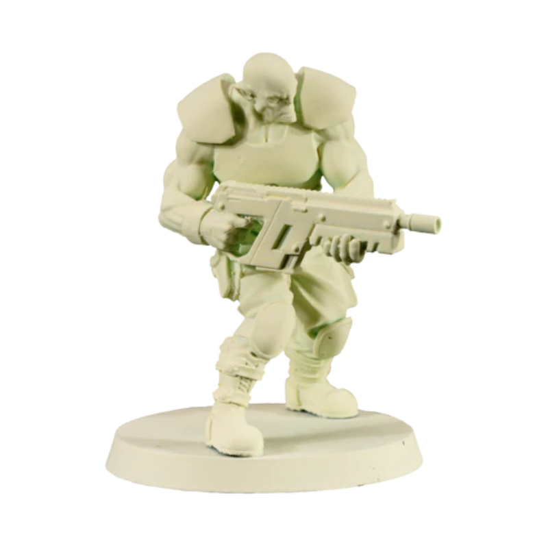 Instant Colors Primer Bone Charm Scale75 - figurka żołnierza sci-fi pokryta podkładem kremowym, gotowa do malowania
