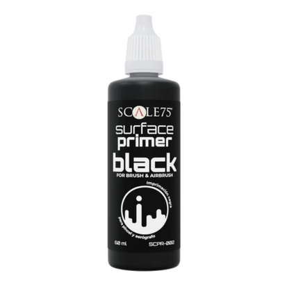 Scale75 Surface Primer Black 60ml – widok ogólny butelki czarnego podkładu akrylowego do figurek i modeli