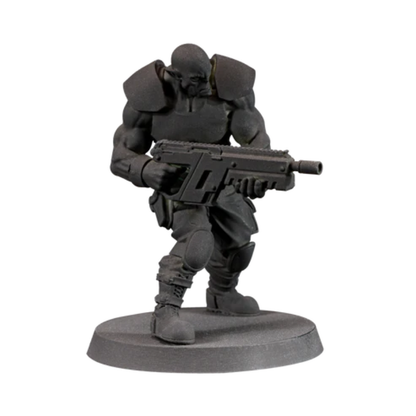 Scale75 Surface Primer Black 60ml – figurka orka pokryta czarnym podkładem akrylowym, efekt nałożenia primeru na model do gier figurkowych tabletop