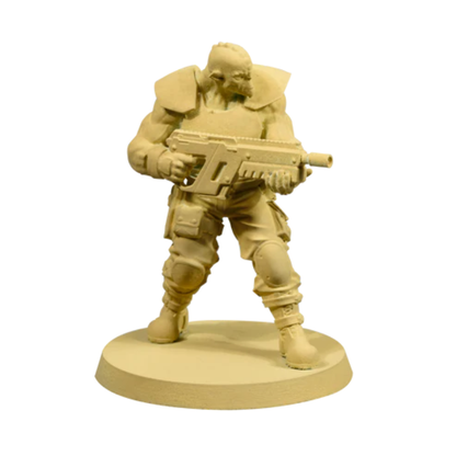 Surface Primer Sand Scale75 - figurka żołnierza sci-fi pokryta podkładem piaskowym, gotowa do malowania
