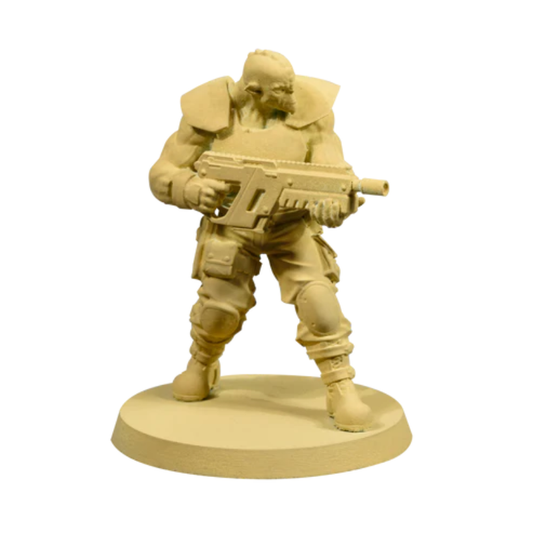 Surface Primer Sand Scale75 - figurka żołnierza sci-fi pokryta podkładem piaskowym, gotowa do malowania
