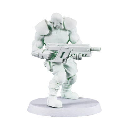 Surface Primer White Scale75 - figurka żołnierza sci-fi pokryta białym podkładem, gotowa do malowania
