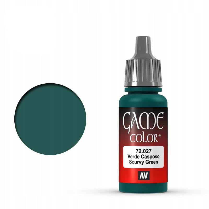Vallejo Game Color Scurvy Green 72.027 - ciemnozielona farba akrylowa 17ml do malowania figurek fantasy - Vallejo
