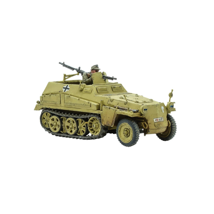 Sd.Kfz 250 Alte Half-Track - Bolt Action 28mm - niemiecki transporter gąsienicowy z załogą i karabinami MG34 - Warlord Games - widok z przodu