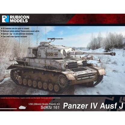 SdKfz 161 Panzer IV Ausf J – okładka pudełka Rubicon Models, model 28mm zimowy nr 300, 280078