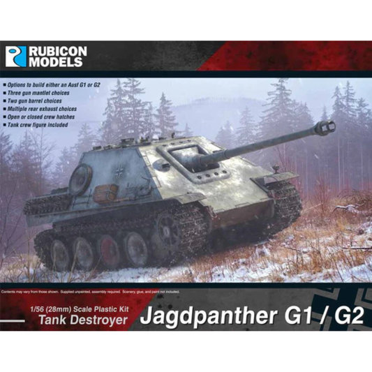 SdKfz 173 Jagdpanther G1 G2 – okładka pudełka Rubicon Models, model zimowy w lesie, 280064