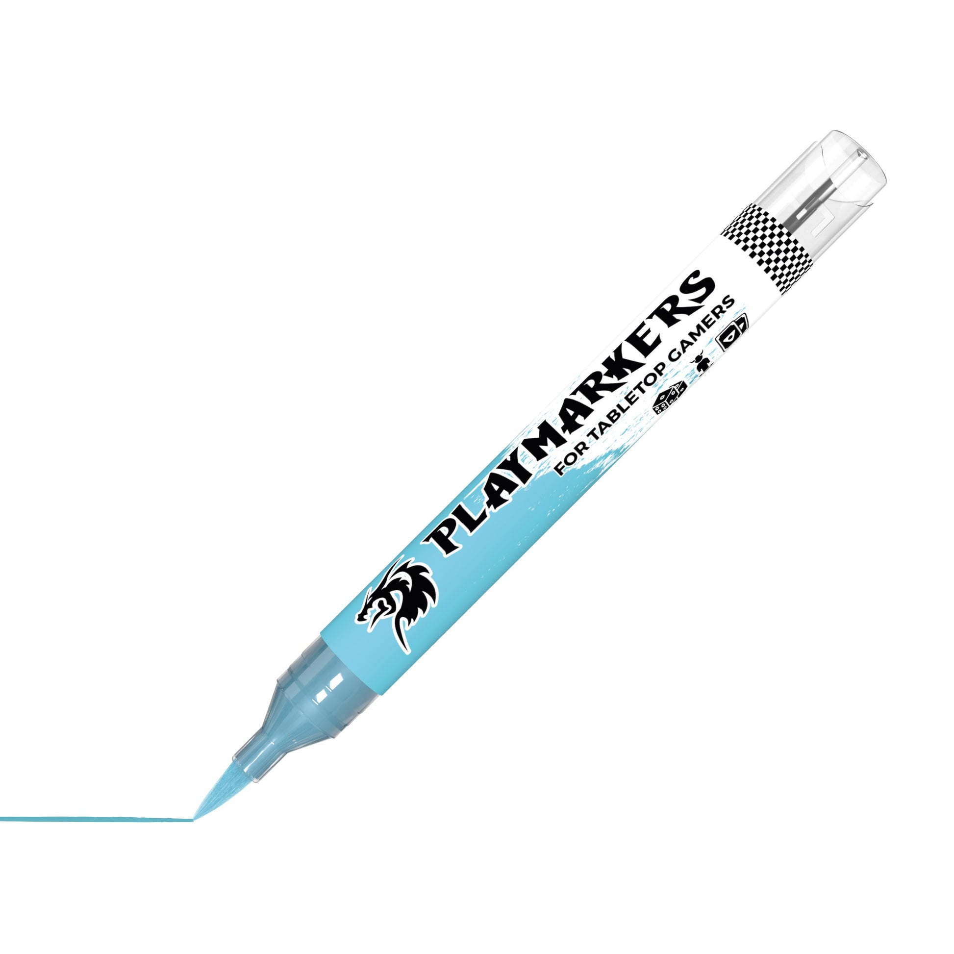 Sky Blue AKM027 AK Interactive Playmarker marker ukośnie z końcówką pędzelkową - błękitny marker akrylowy do figurek Warhammer i gier tabletop - AK Interactive
